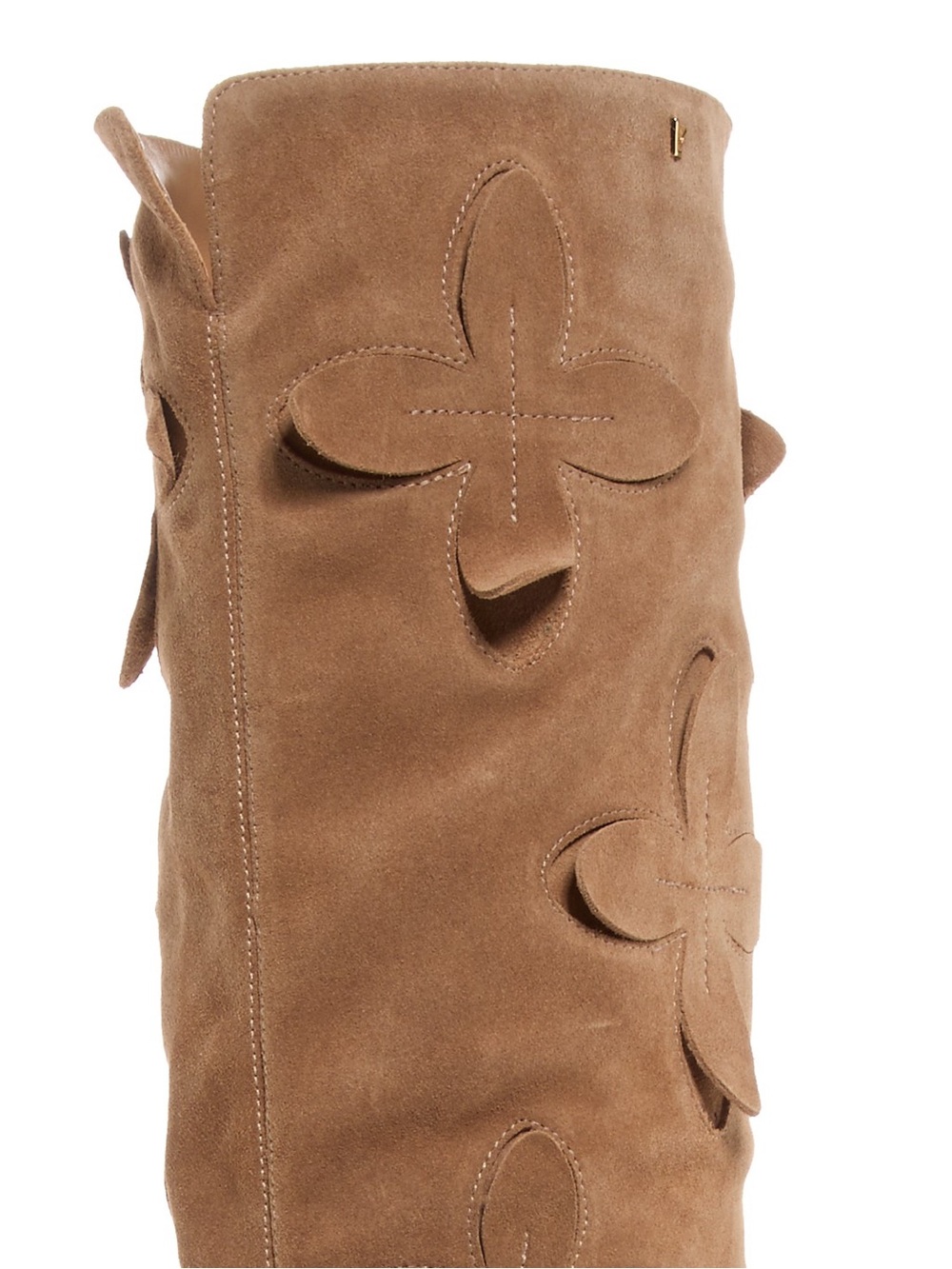 Larroude Julia Flower Embellished Suede Over the Knee Boot - Picture 13 of 15